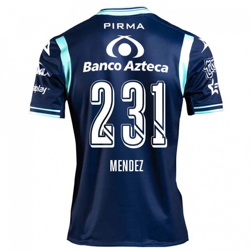 Niño Fútbol Camiseta Alejandro Méndez #231 Azul Marino 2ª Equipación 2024/25 Argentina