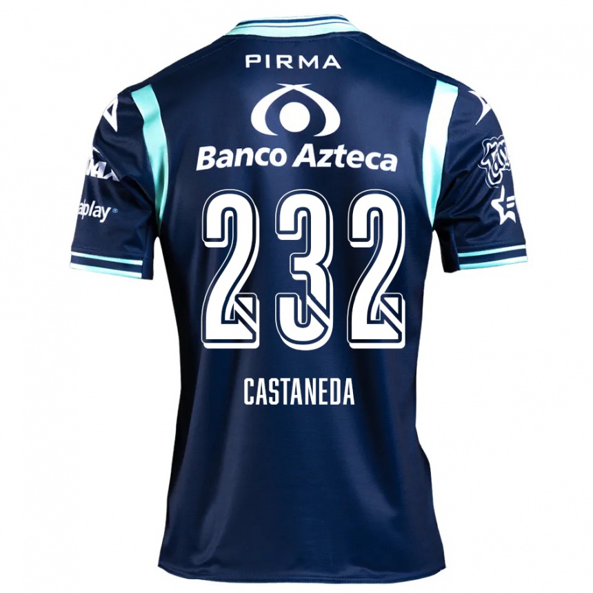 Niño Fútbol Camiseta Ángel Castañeda #232 Azul Marino 2ª Equipación 2024/25 Argentina