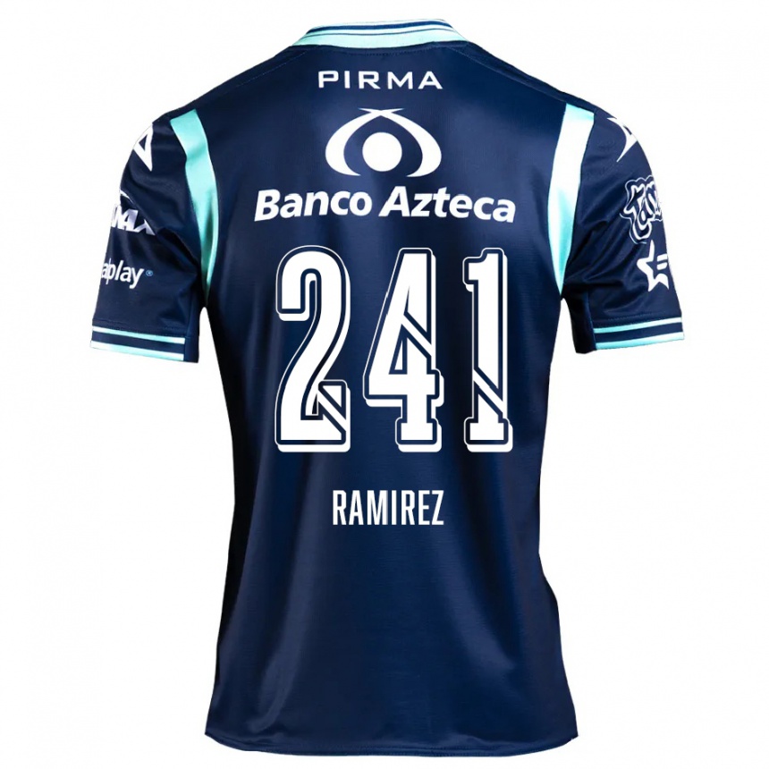 Niño Fútbol Camiseta Eduardo Ramírez #241 Azul Marino 2ª Equipación 2024/25 Argentina