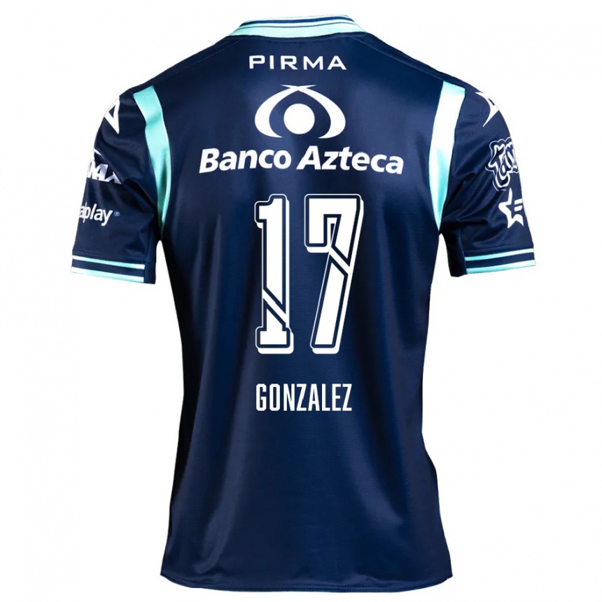 Niño Fútbol Camiseta Andrea González #17 Azul Marino 2ª Equipación 2024/25 Argentina