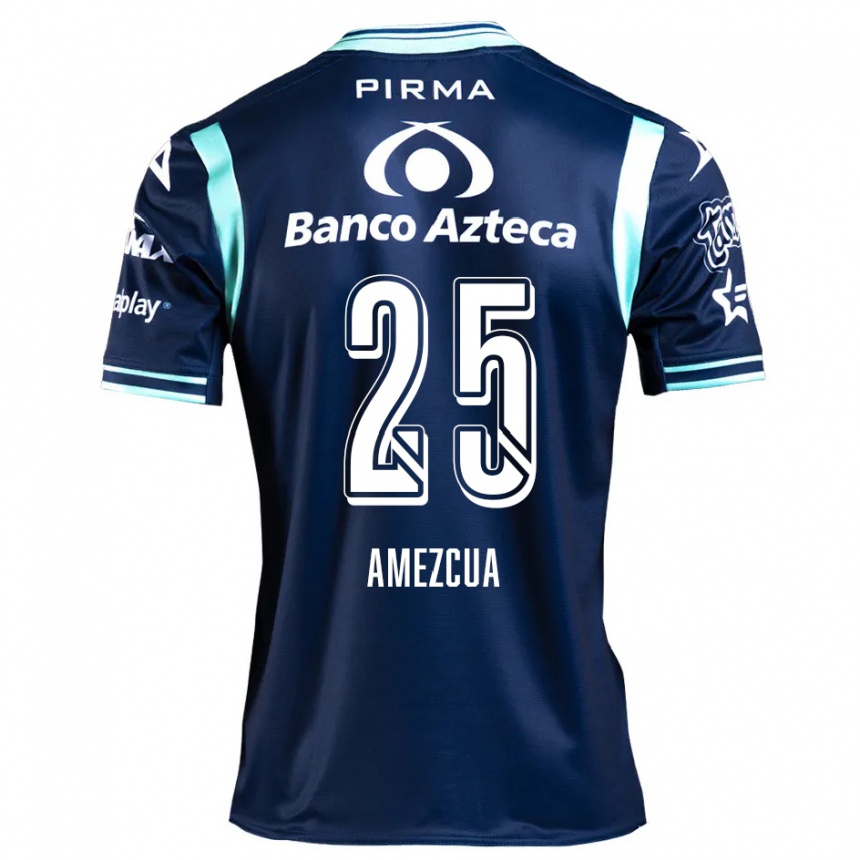 Niño Fútbol Camiseta Mariana Amezcua #25 Azul Marino 2ª Equipación 2024/25 Argentina