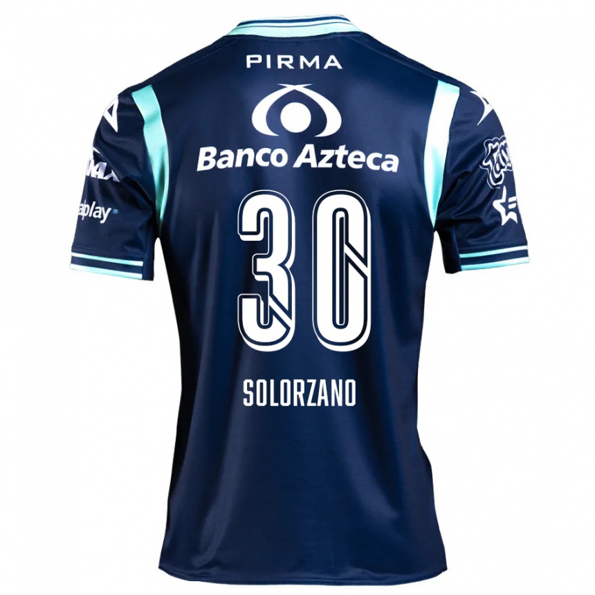 Niño Fútbol Camiseta Aisha Solórzano #30 Azul Marino 2ª Equipación 2024/25 Argentina