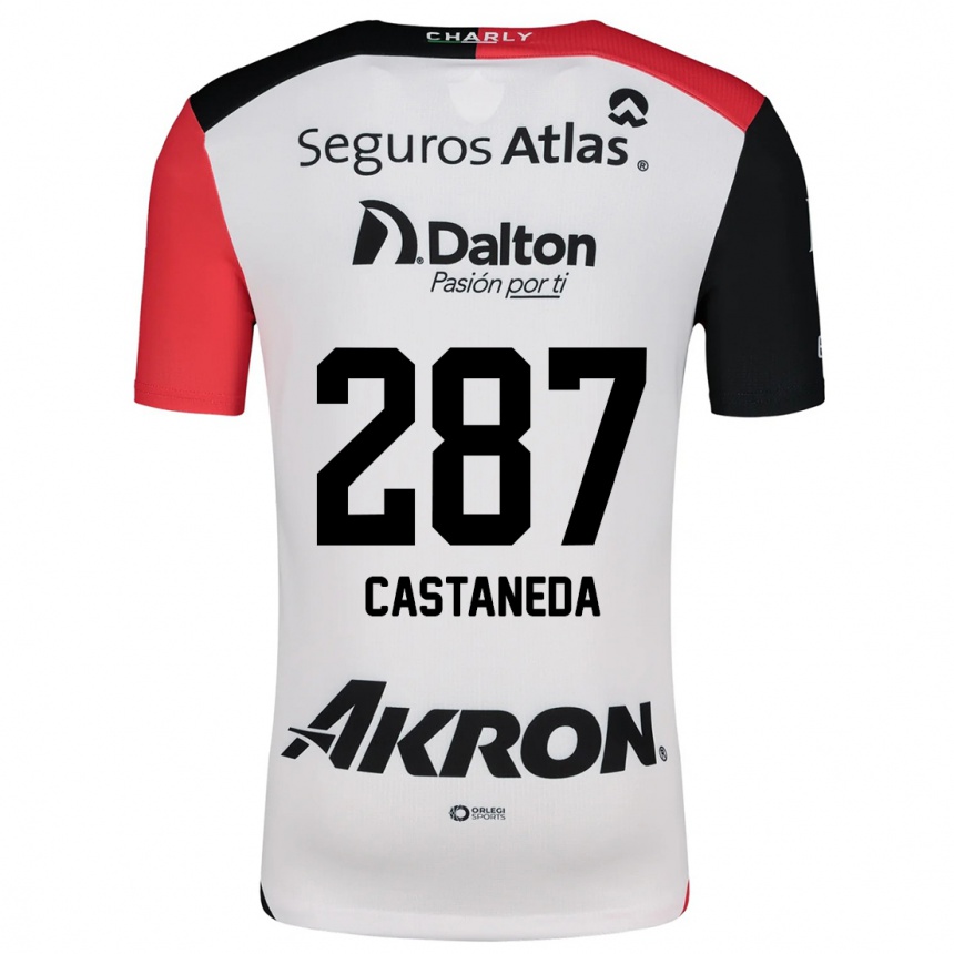 Niño Fútbol Camiseta Mariano Castañeda #287 Blanco Rojo Negro 2ª Equipación 2024/25 Argentina