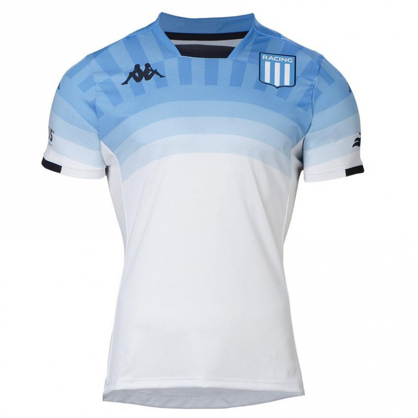 Niño Fútbol Camiseta Agustín Almendra #32 Blanco Azul Negro 2ª Equipación 2024/25 Argentina