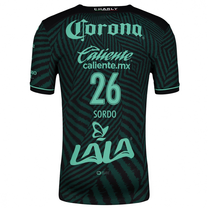 Niño Fútbol Camiseta Ramiro Sordo #26 Verde Negro 2ª Equipación 2024/25 Argentina