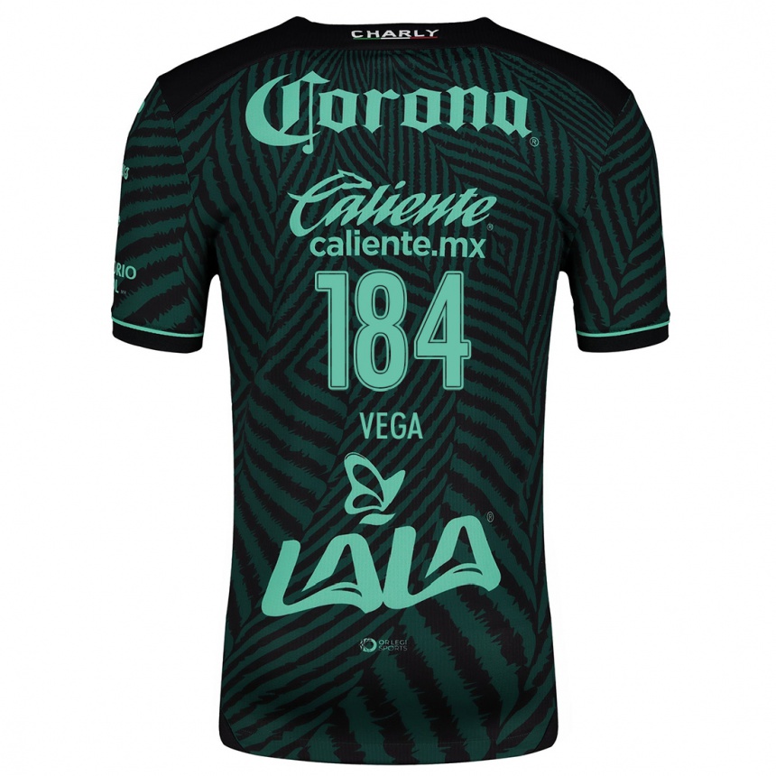 Niño Fútbol Camiseta Luis Vega #184 Verde Negro 2ª Equipación 2024/25 Argentina