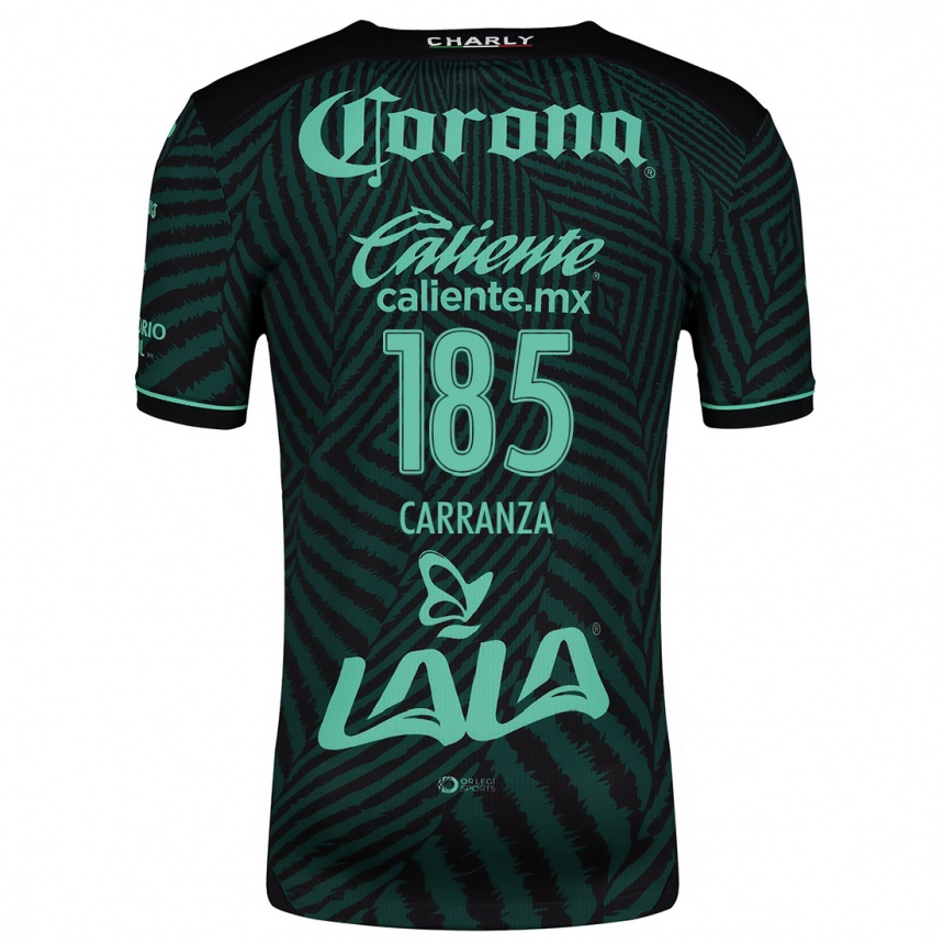 Niño Fútbol Camiseta Héctor Carranza #185 Verde Negro 2ª Equipación 2024/25 Argentina