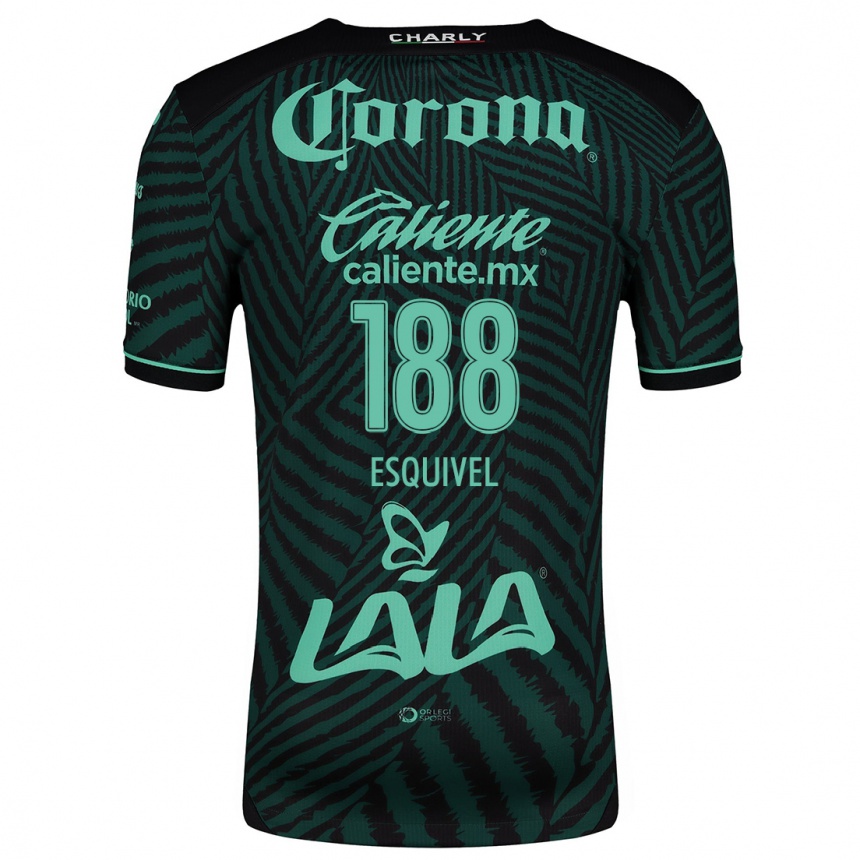 Niño Fútbol Camiseta Bruno Esquivel #188 Verde Negro 2ª Equipación 2024/25 Argentina