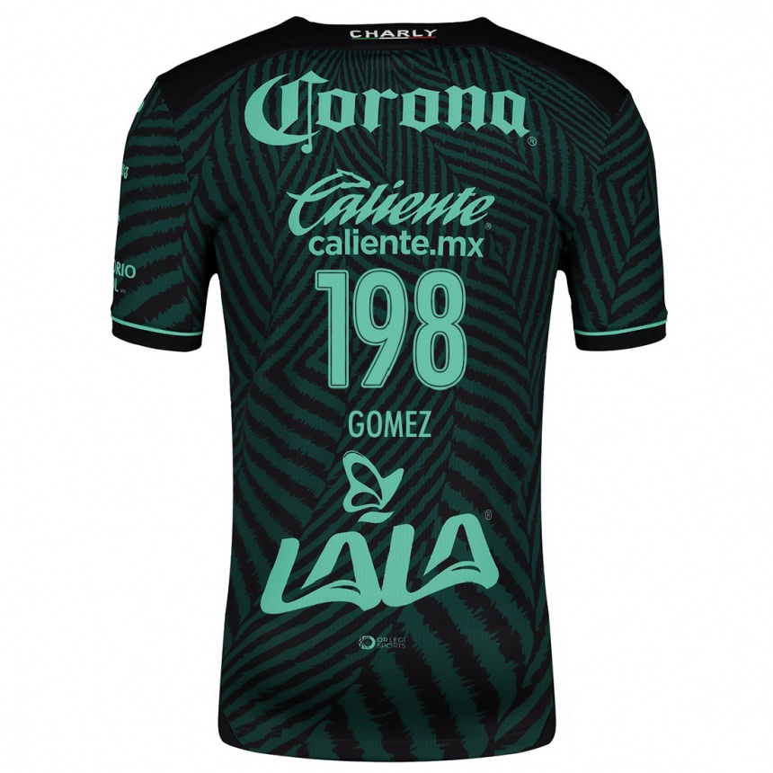 Niño Fútbol Camiseta Isaác Gómez #198 Verde Negro 2ª Equipación 2024/25 Argentina