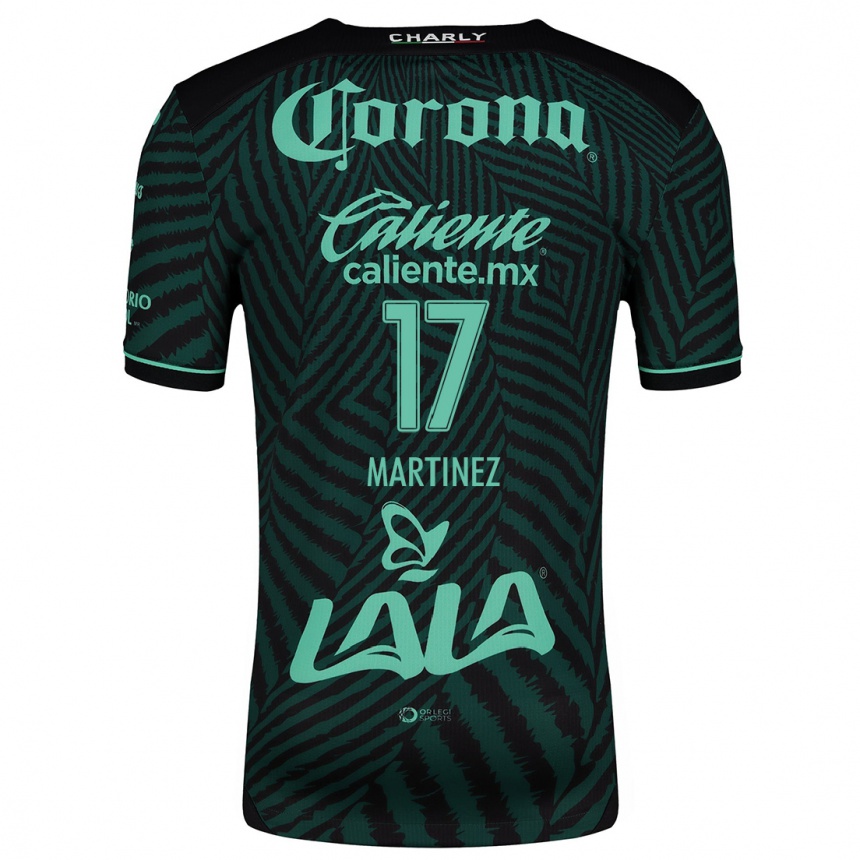 Niño Fútbol Camiseta Marianne Martínez #17 Verde Negro 2ª Equipación 2024/25 Argentina