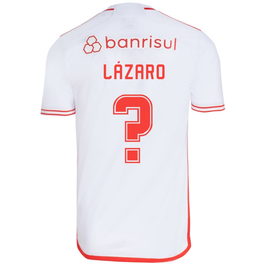 Niño Fútbol Camiseta Lázaro #0 Blanco Rojo 2ª Equipación 2024/25 Argentina