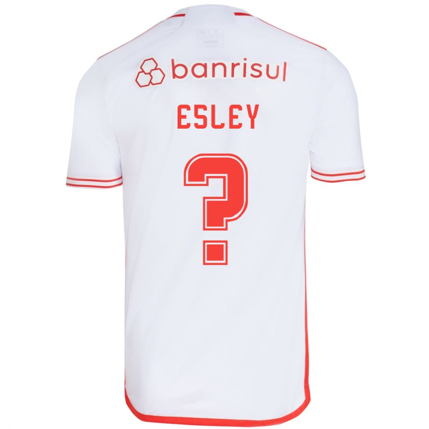 Niño Fútbol Camiseta Esley #0 Blanco Rojo 2ª Equipación 2024/25 Argentina