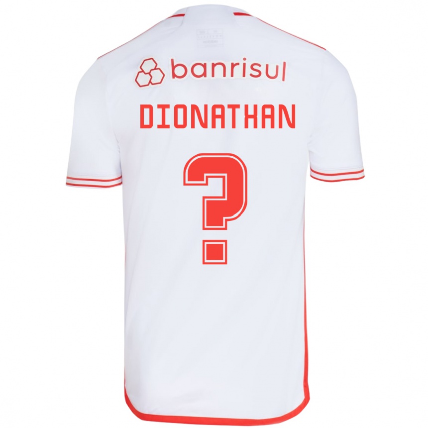 Niño Fútbol Camiseta Dionathan #0 Blanco Rojo 2ª Equipación 2024/25 Argentina