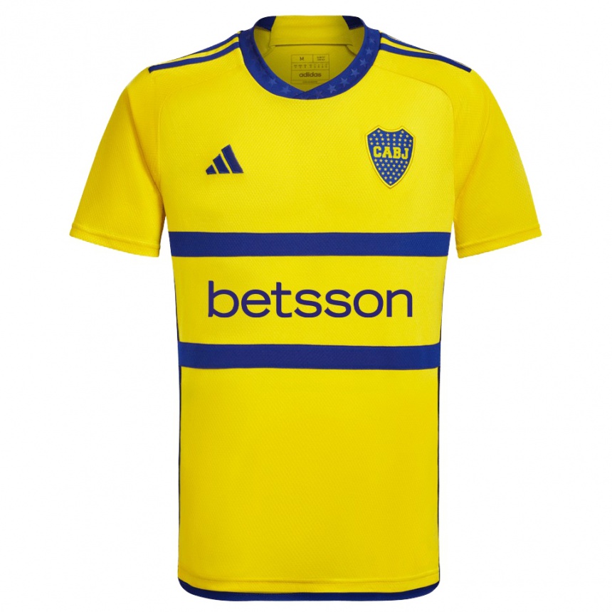 Niño Fútbol Camiseta Su Nombre #0 Amarillo Azul 2ª Equipación 2024/25 Argentina