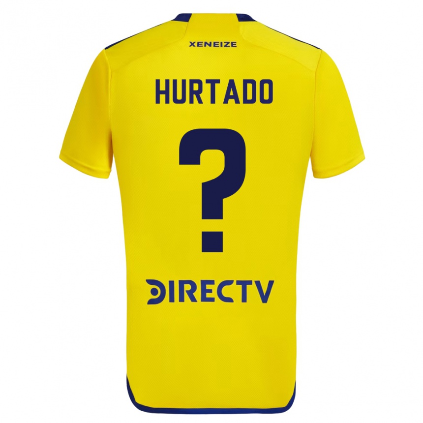 Niño Fútbol Camiseta Jan Hurtado #0 Amarillo Azul 2ª Equipación 2024/25 Argentina