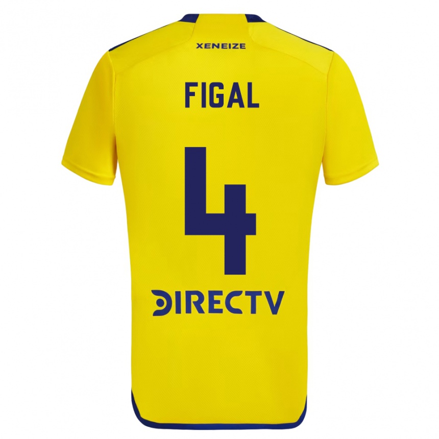 Niño Fútbol Camiseta Nicolás Figal #4 Amarillo Azul 2ª Equipación 2024/25 Argentina