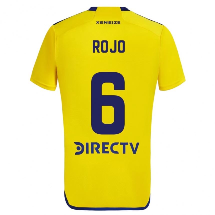 Niño Fútbol Camiseta Marcos Rojo #6 Amarillo Azul 2ª Equipación 2024/25 Argentina