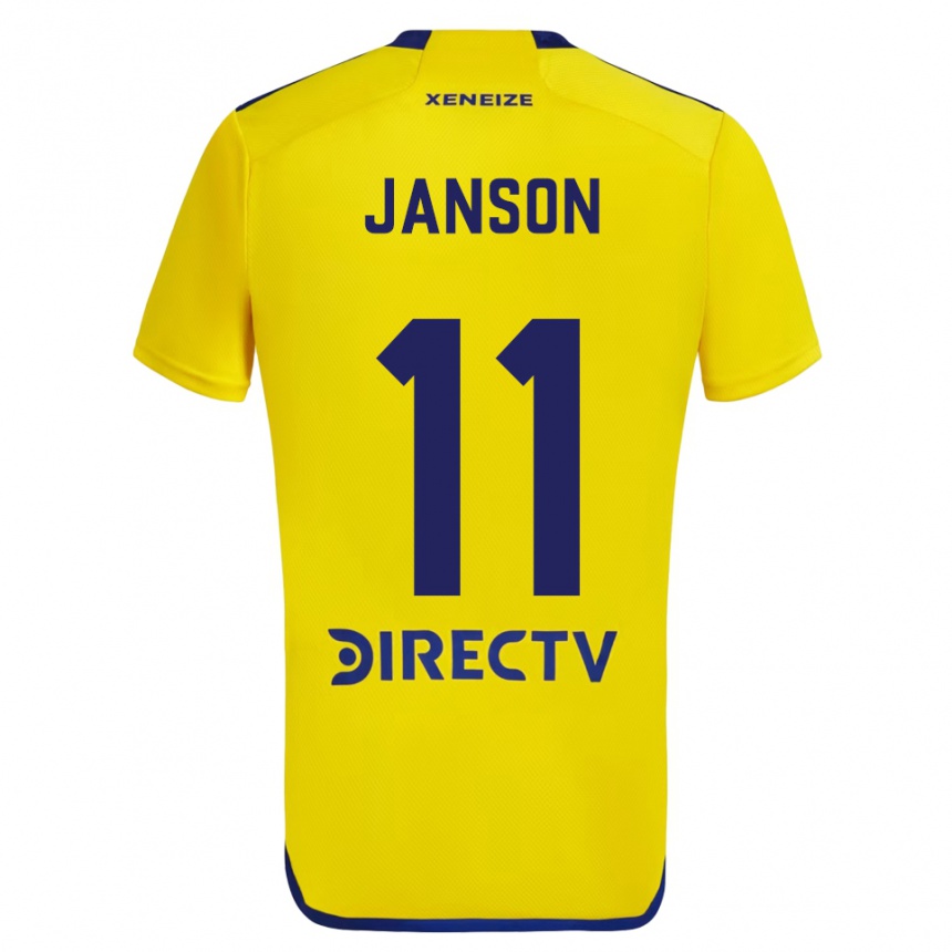 Niño Fútbol Camiseta Lucas Janson #11 Amarillo Azul 2ª Equipación 2024/25 Argentina