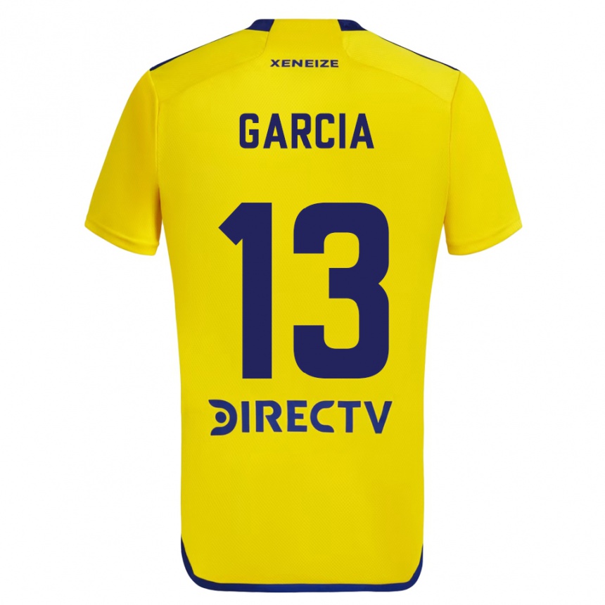 Niño Fútbol Camiseta Javier García #13 Amarillo Azul 2ª Equipación 2024/25 Argentina