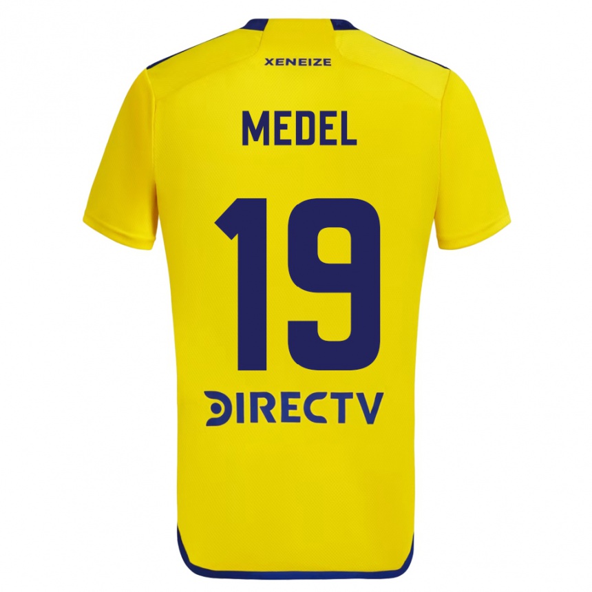 Niño Fútbol Camiseta Gary Medel #19 Amarillo Azul 2ª Equipación 2024/25 Argentina