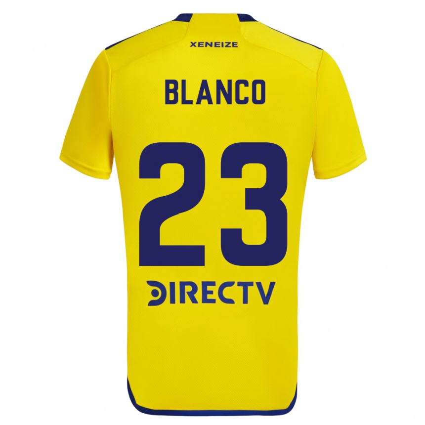 Niño Fútbol Camiseta Lautaro Blanco #23 Amarillo Azul 2ª Equipación 2024/25 Argentina