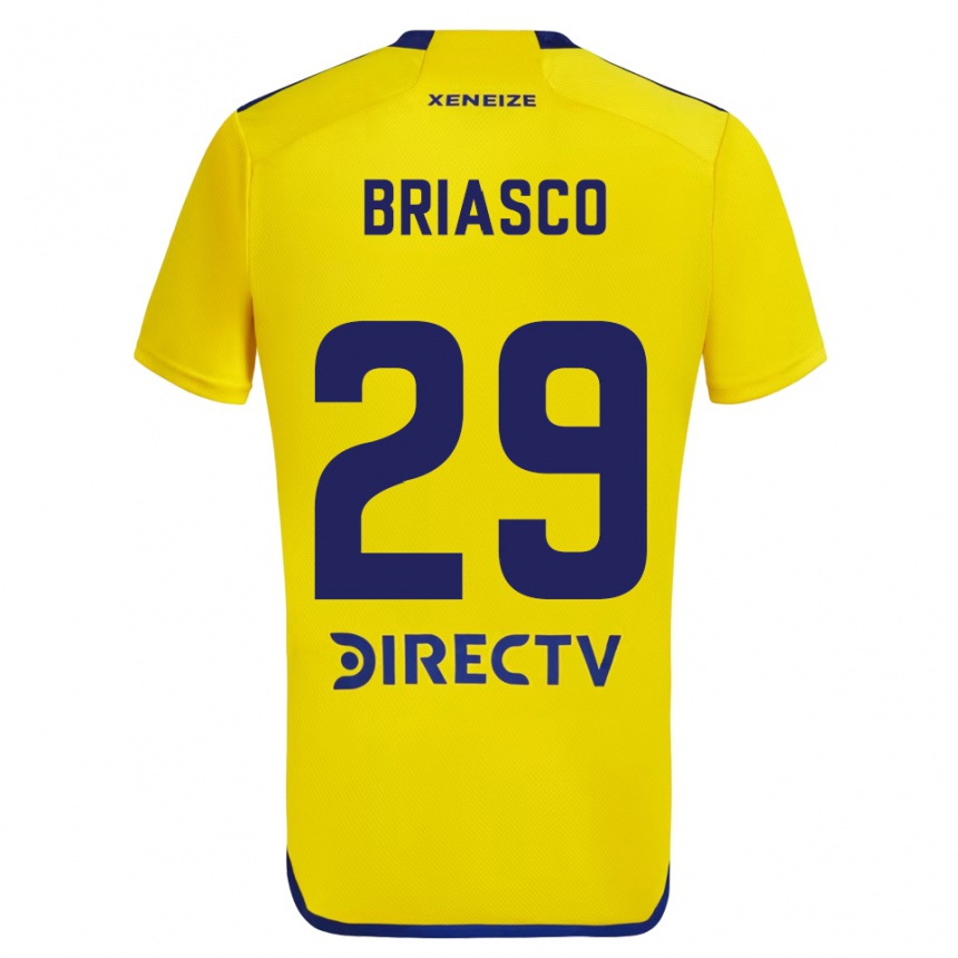 Niño Fútbol Camiseta Norberto Briasco #29 Amarillo Azul 2ª Equipación 2024/25 Argentina