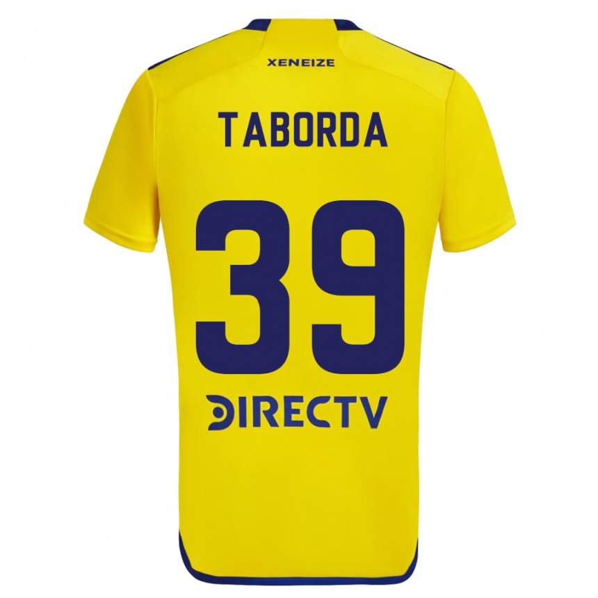 Niño Fútbol Camiseta Vicente Taborda #39 Amarillo Azul 2ª Equipación 2024/25 Argentina