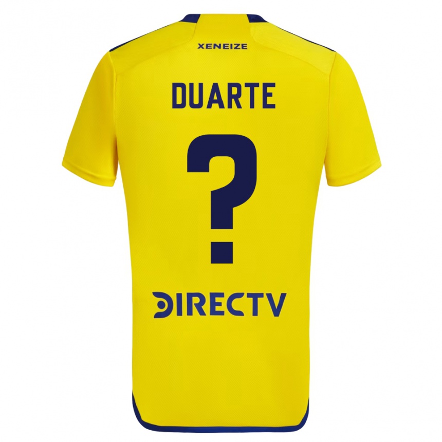 Niño Fútbol Camiseta Kevin Duarte #0 Amarillo Azul 2ª Equipación 2024/25 Argentina