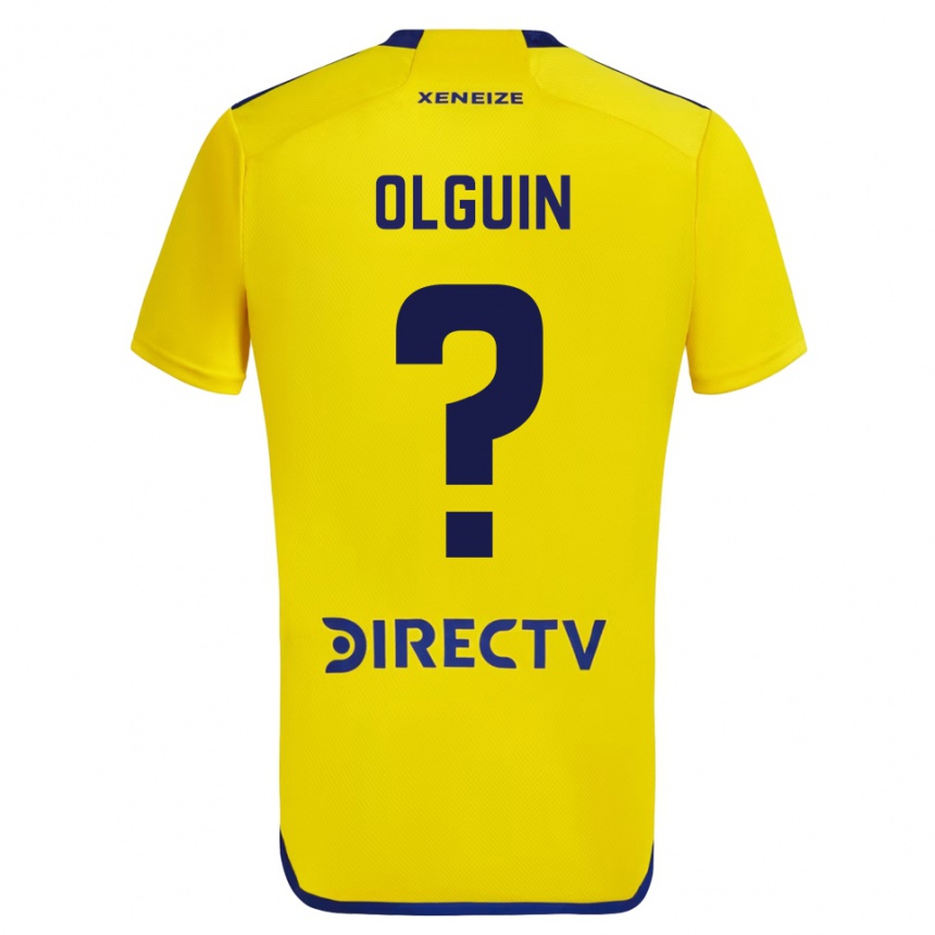 Niño Fútbol Camiseta Matias Olguin #0 Amarillo Azul 2ª Equipación 2024/25 Argentina