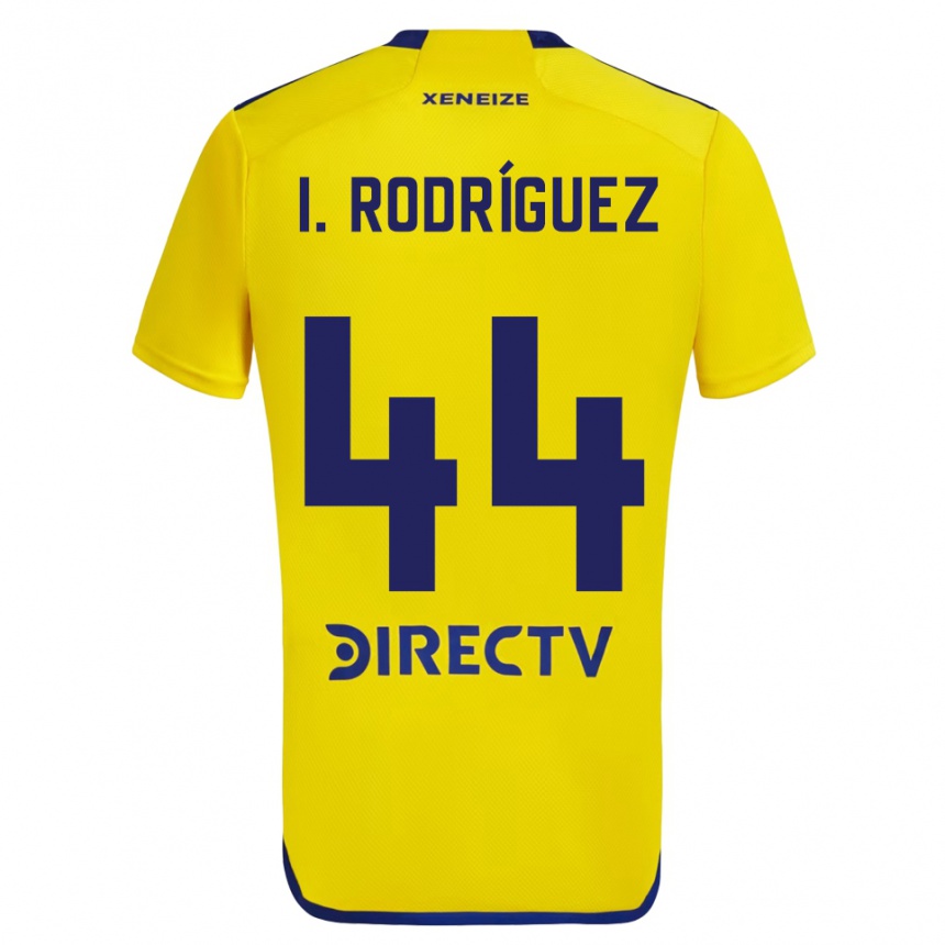 Niño Fútbol Camiseta Ignacio Rodríguez #44 Amarillo Azul 2ª Equipación 2024/25 Argentina