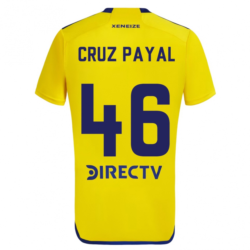 Niño Fútbol Camiseta Juan Cruz Payal #46 Amarillo Azul 2ª Equipación 2024/25 Argentina