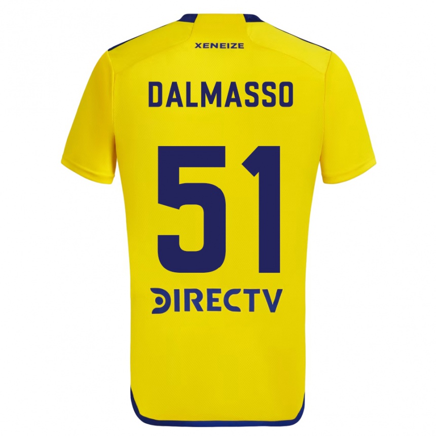 Niño Fútbol Camiseta Santiago Dalmasso #51 Amarillo Azul 2ª Equipación 2024/25 Argentina