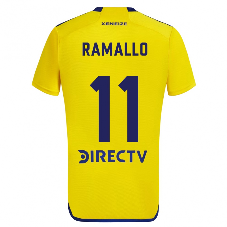 Niño Fútbol Camiseta Yael Ramallo #11 Amarillo Azul 2ª Equipación 2024/25 Argentina