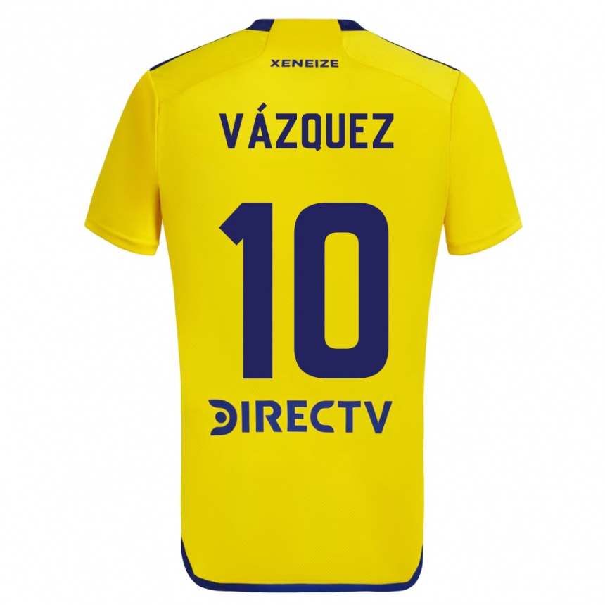 Niño Fútbol Camiseta Lucas Vázquez #10 Amarillo Azul 2ª Equipación 2024/25 Argentina