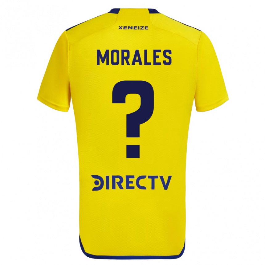 Niño Fútbol Camiseta Gonzalo Morales #0 Amarillo Azul 2ª Equipación 2024/25 Argentina