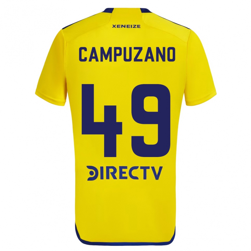 Niño Fútbol Camiseta Jorman Campuzano #49 Amarillo Azul 2ª Equipación 2024/25 Argentina