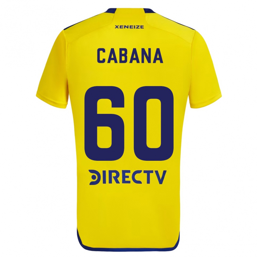 Niño Fútbol Camiseta Juan Pablo Cabaña #60 Amarillo Azul 2ª Equipación 2024/25 Argentina