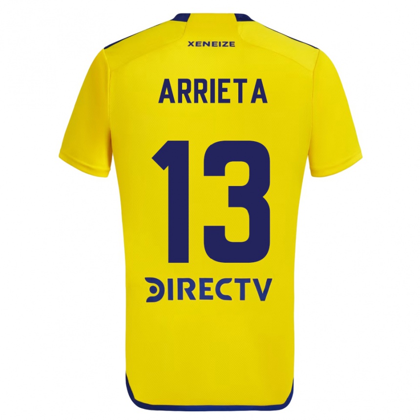 Niño Fútbol Camiseta Thomás Arrieta #13 Amarillo Azul 2ª Equipación 2024/25 Argentina