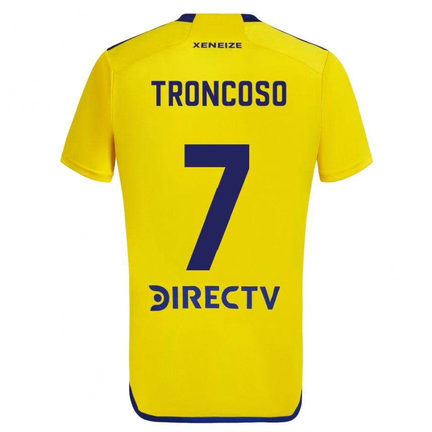 Niño Fútbol Camiseta Carolina Troncoso #7 Amarillo Azul 2ª Equipación 2024/25 Argentina