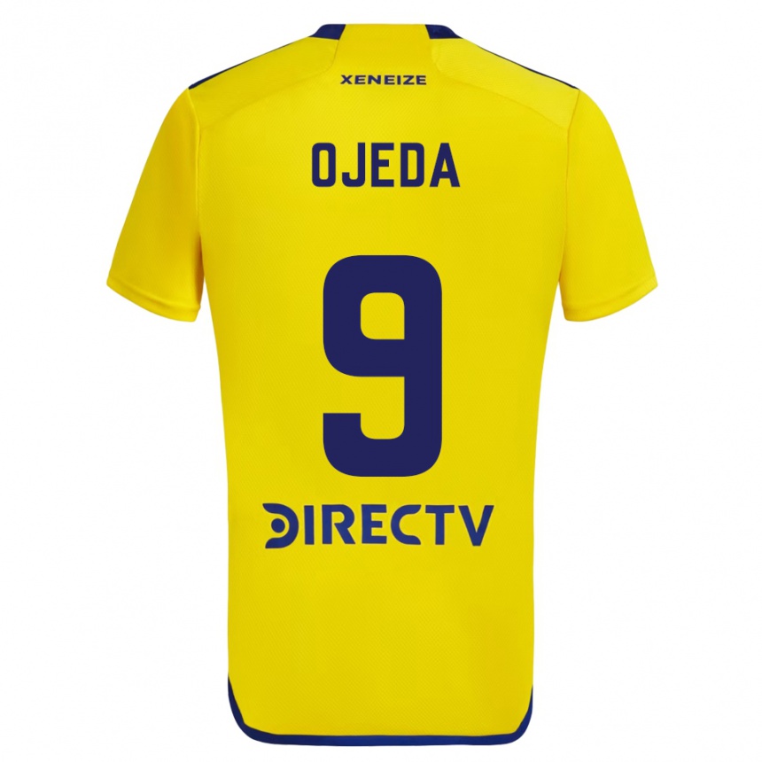 Niño Fútbol Camiseta Andrea Ojeda #9 Amarillo Azul 2ª Equipación 2024/25 Argentina