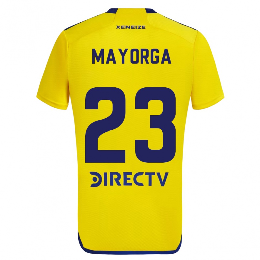 Niño Fútbol Camiseta Miriam Mayorga #23 Amarillo Azul 2ª Equipación 2024/25 Argentina