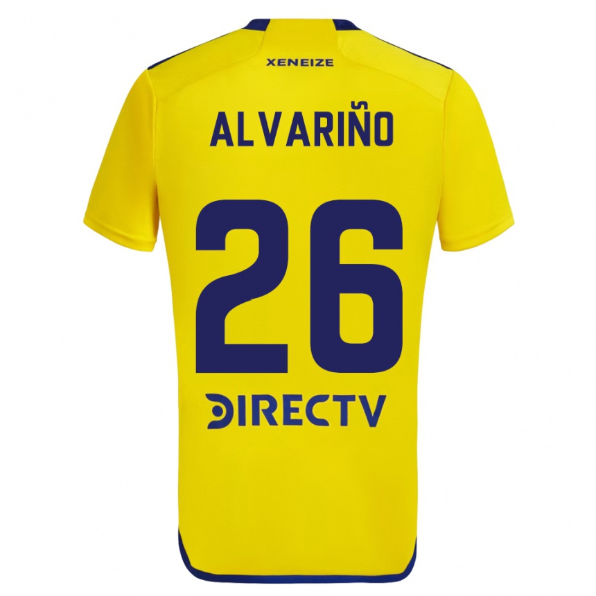 Niño Fútbol Camiseta Alexis Alvariño #26 Amarillo Azul 2ª Equipación 2024/25 Argentina