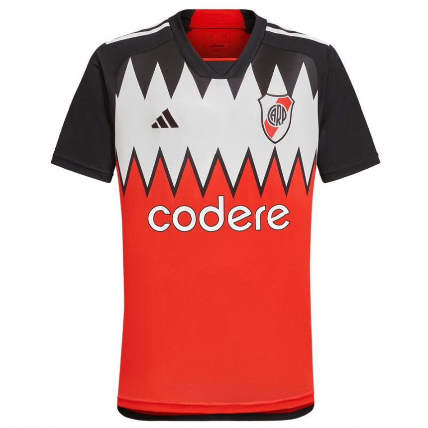 Niño Fútbol Camiseta Franco Mastantuono #30 Rojo Negro Blanco 2ª Equipación 2024/25 Argentina