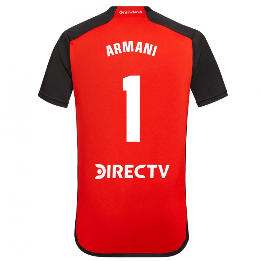 Niño Fútbol Camiseta Franco Armani #1 Rojo Negro Blanco 2ª Equipación 2024/25 Argentina