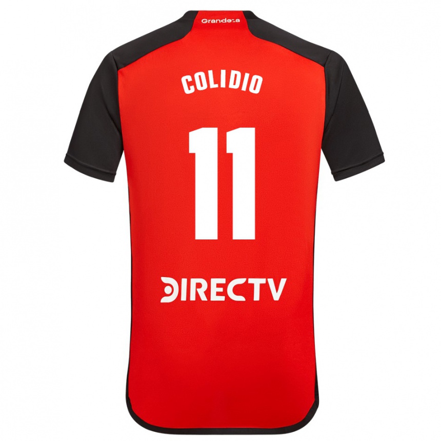 Niño Fútbol Camiseta Facundo Colidio #11 Rojo Negro Blanco 2ª Equipación 2024/25 Argentina