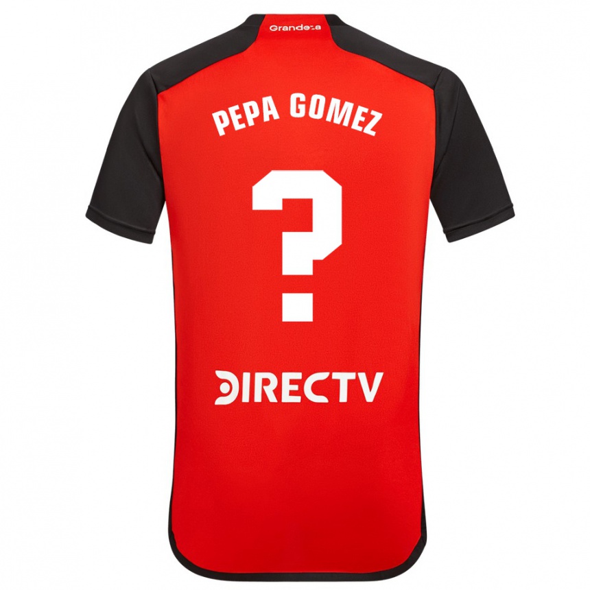 Niño Fútbol Camiseta Romina Celeste Gómez #0 Rojo Negro Blanco 2ª Equipación 2024/25 Argentina