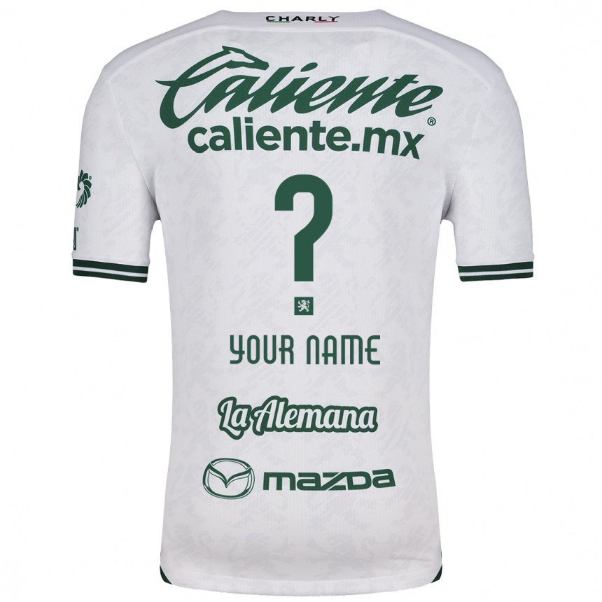 Niño Fútbol Camiseta Su Nombre #0 Blanco Verde 2ª Equipación 2024/25 Argentina