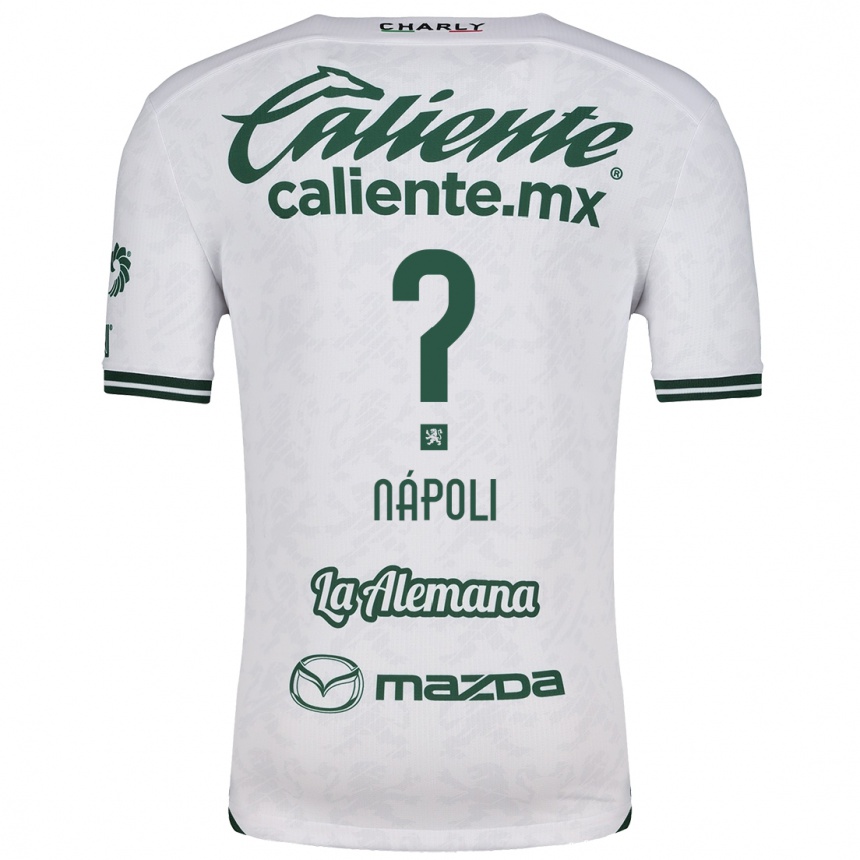 Niño Fútbol Camiseta Gonzalo Nápoli #0 Blanco Verde 2ª Equipación 2024/25 Argentina