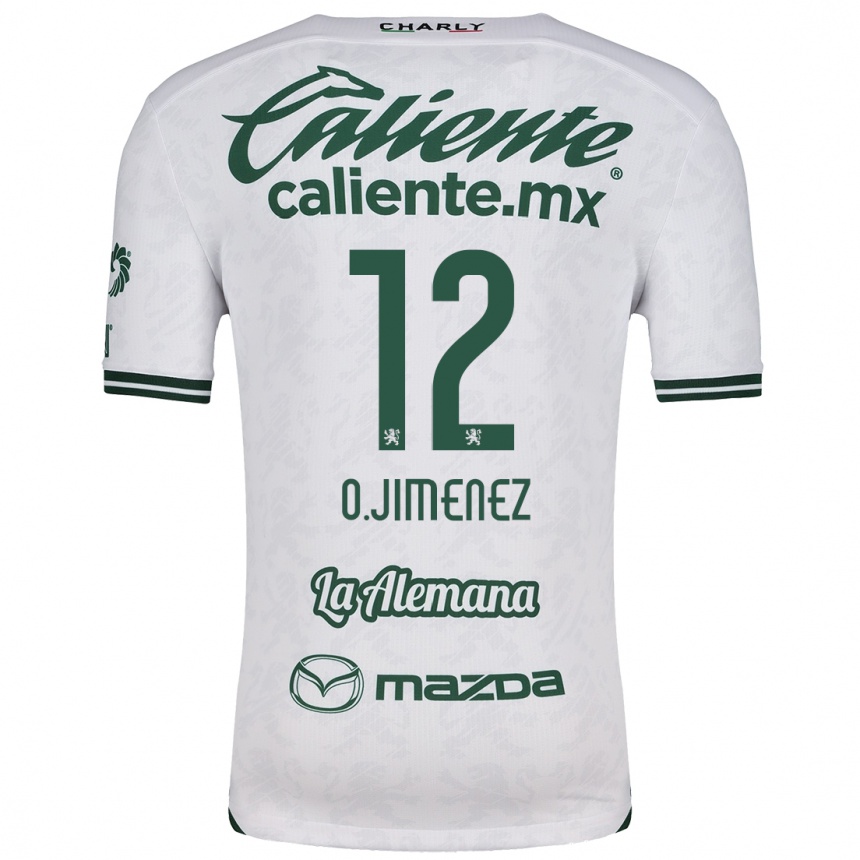 Niño Fútbol Camiseta Óscar Jiménez #12 Blanco Verde 2ª Equipación 2024/25 Argentina