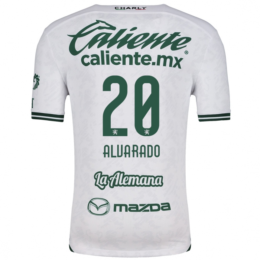 Niño Fútbol Camiseta Alfonso Alvarado #20 Blanco Verde 2ª Equipación 2024/25 Argentina